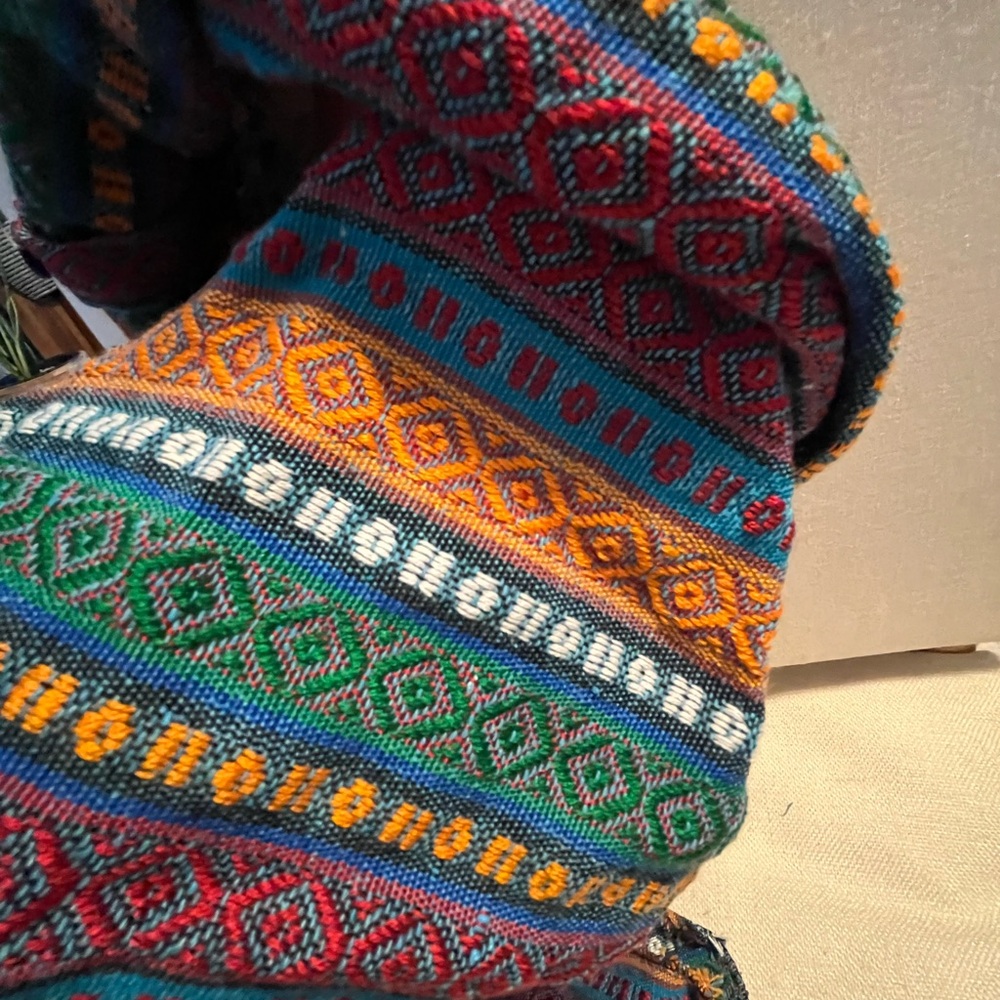 Colorful Knit Handmade Turkish Hat with with Scarf and Evil Eye 🧿 at front - Picture 4 of 10